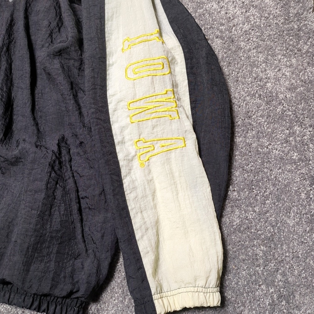 Vtg Reebok Track Suit University Of Iowa Hawkeyes Mens 2XL Black Caitlin Clark - Picture 5 of 16